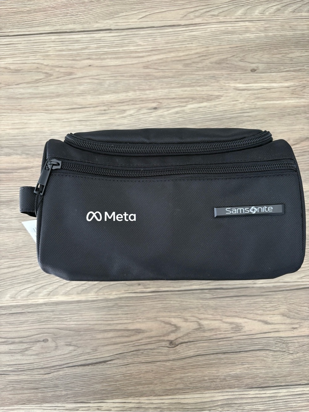 Samsonite x Meta Black Companion Unisex Top Zip Travel Kit Bag